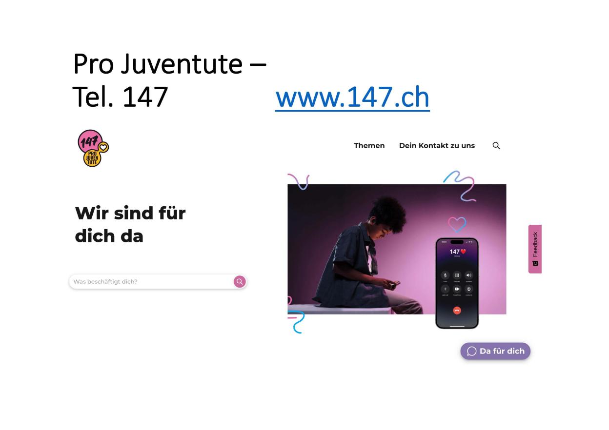 Pro Juventute 147 Prävention
